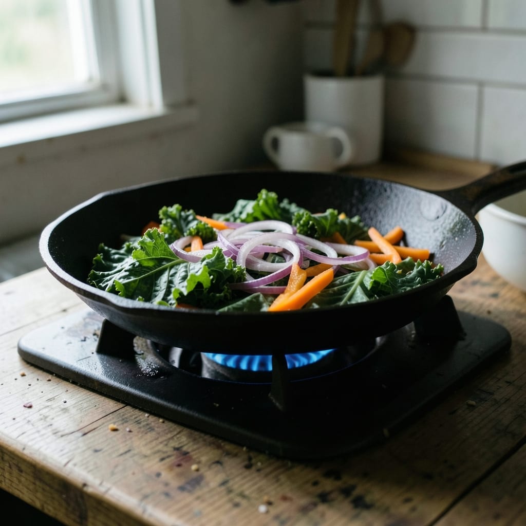 The first pass, in the pan